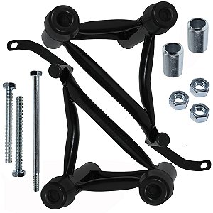 Protetor de motor carenagem modelo reforçado CG125 Fan 2009 a 2018 preto