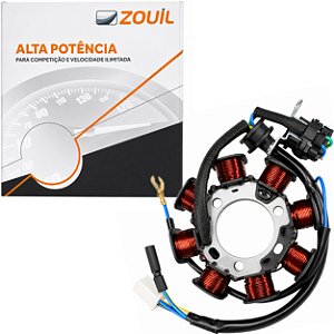 Estator gerador magneto completo YBR125 Factor XTZ125 2006 a 2010 Zouil
