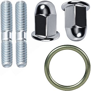 Kit prisioneiro parafuso do escape CG125 CG150 CG160 Fan Titan Start Sport NXR150 NXR160 Bros XRE190 com porca e anel