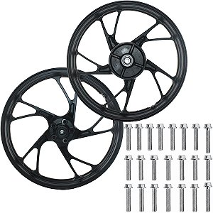 Par de rodas de alumínio liga leve freio a disco CG150 CG160 Fan Titan ESD EX rolamentos pé de galinha com parafusos