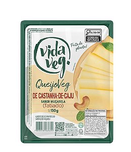 Queijo Muçarela de Castanha de Caju Fatiado 150g - Vida Veg