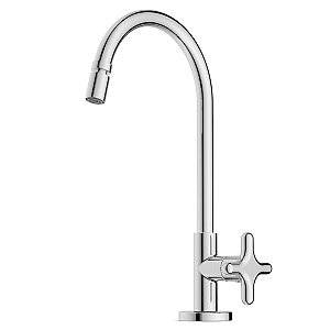 Torneira Para Cozinha De Mesa Com Bica Móvel E Arejador Articulado Cross Cromado - B5008F6Crb - Celite