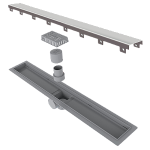 Elleve - Ralo Linear Smart Tampa Inox Sifonado 60Cm - 917 - Ralo Linear
