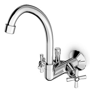 Torneira Para Cozinha De Parede Bica Móvel Com Saída Para Filtro Eco-N Celite - B5006F2Cr3 - Celite