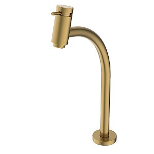Torneira Para Lavatorio De Mesa Bica Alta Basic Gold Matte - B5055C7R1B - Celite