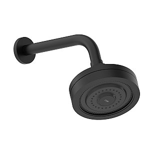 Chuveiro Redondo 120Mm Com Sistema Autolimpante Master Preto Matte - B5008C6R0B - Celite