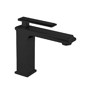 Misturador Monocomando Para Lavatório De Mesa - Chanfrada - Bica Baixa - Black - Wj-2875-Dc-Bl - Jiwi