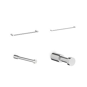 Kit Acessorios 4 Pecas Flow Cromado - B5038F3Cr0 - Celite