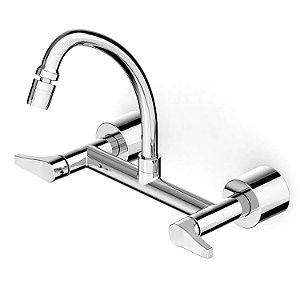 Misturador Para Cozinha De Parede Bica Móvel Com Arejador Articulado Like - B5011Cycrb - Celite