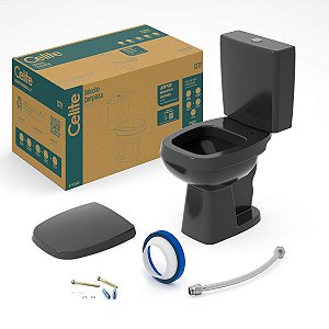Kit Bacia Com Caixa P Assento Pp Soft Close E Complementos De Instalação City - 1207230022300 - Celite