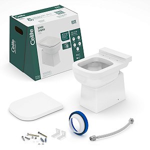 Bacia Convencional Com Complementos De Instalação, Assento Pp Soft Close Elite - 1747270010300 - Celite
