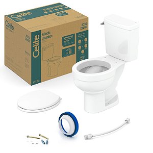 Kit Bacia Com Caixa Acionamento Lateral, Assento Pp Soft Close E Complementos De Instalação Acesso Confort Celite - 1317230013300 - Celite