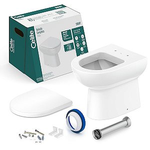 Kit Bacia Convencional, Assento Termofixo Soft Close E Complementos De Instalação Smart - 1167270010300 - Celite