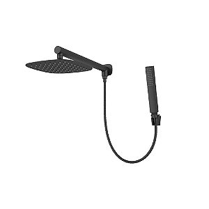 Kit de chuveiro de parede com desviador e Ducha Manual Redondo 22*22 cm - WJ-KTS-22-R-BL - JIWI