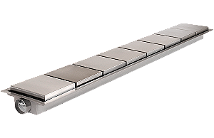 Elleve - Ralo Linear Domini Pro Public Tampa Oculta 130Cm - 7885 - Ralo Linear