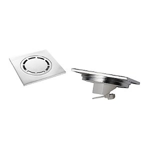 Ralo Inox Com Valvula De Fechamento 15Cm Chrome - Dk4984 - Doka