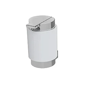 Saboneteira Liquida Fixa Miss By Zen Cromo Preto - Ba0241 - Zen