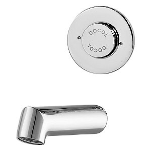 Torneira Para Banheiro De Parede Antivandalismo Alta Pressão Baixa Pressão 135 Mm Pressmatic - 00469406 - Docol