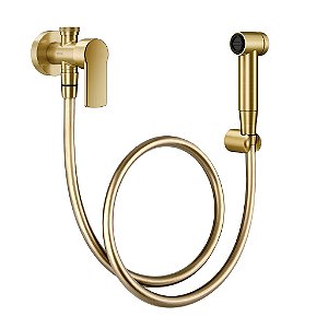 Ducha Higiênica Com Registro E Derivação 1/2" Argon Ouro Escovado - 00848872 - Docol