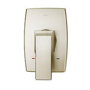 Acabamento Monocomando Para Chuveiro Baixa Pressão 3/4" Vougan Níquel Escovado - 00885644 - Docol