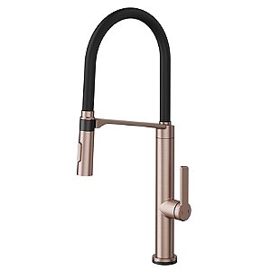 Monocomando Doc Tech Cobre Escovado Com Mangueira Na Cor Preta - 009073Bf - Docol