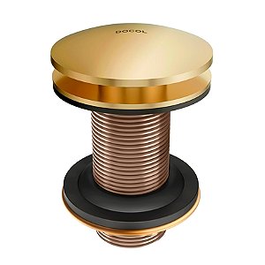 Válvula De Saída D'Água Click Clack 7/8 Ouro Polido - 00922443 - Docol