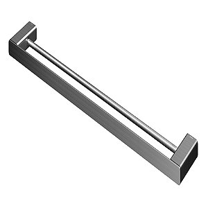 Porta-Toalhas Duplo Docol Flat Grafite Escovado - 01013770 - Docol