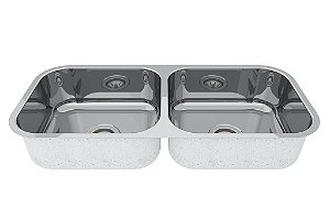 Cuba Dupla Para Cozinha Cd-40 0.6 Polida Lisa 4.5 82X34X17 - 1017604 - Mekal