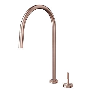 Misturador Joystick Cozinha De Mesa Com Ducha Retrátil Mix&Match Cobre Escovado - 01546269 - Docol