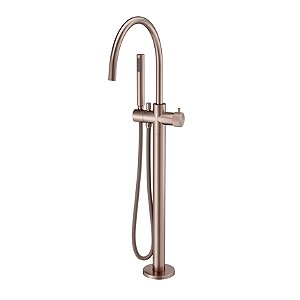 Misturador Monocomando De Piso Para Banheira Com Ducha Cobre Escovado - 01594269 - Docol