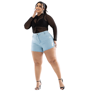 SHORT PLUS SIZE B/F TRADICIONAL REF-9641 TAM 46 ao 52