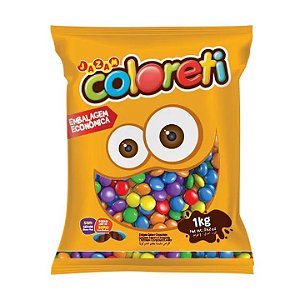 Confete de Chocolate Coloreti Sortido - Embalagem com 1KG