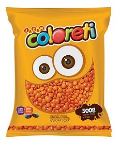 Confete de Chocolate Coloreti Laranja - Pacote 500G