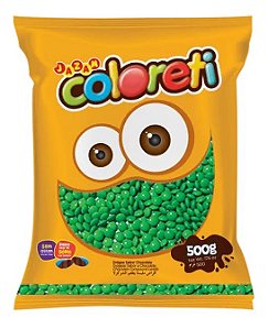 Confete de Chocolate Coloreti Verde - Embalagem com 500G