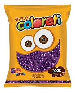 Confete de Chocolate Coloreti Lilás - Embalagem com 500G