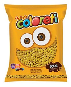 Confete Sabor Chocolate Coloreti Cor Amarelo - Embalagem com 500G