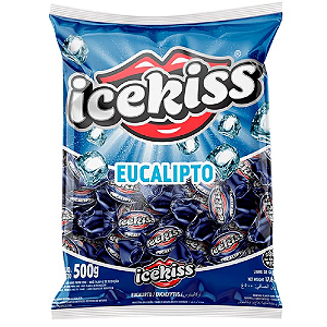 Bala Dura Cory Icekiss Eucalipto - Embalagem com 500G