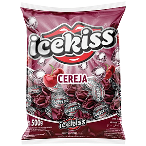 Bala Dura Cory Icekiss Cereja - Embalagem com 500G