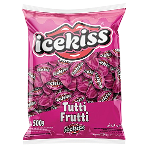 Bala Dura Icekiss Tutti Frutti - Embalagem com 500G