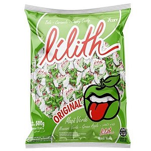 Bala Mastigável Cory Lilith Sabor Maçã Verde - Embalagem com 500G