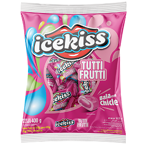 Bala Dura Icekiss Azedinha Tutti-Frutti - Embalagem com 400G