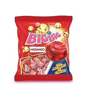 Arcor Pirulito Big Big Morango Com Recheio - Pacote 500G