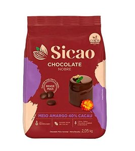 Chocolate Gotas Sicao Nobre Meio Amargo - Embalagem com 2,05KG