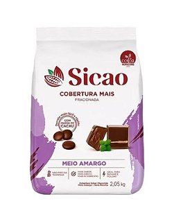 Cobertura Fracionada Sicao Mais Gota Sabor Chocolate Meio Amargo - Embalagem com 2,05KG