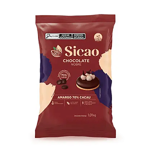 Chocolate Gotas Sicao Nobre Amargo 70% - Embalagem com 1,01KG