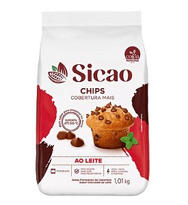Chocolate Cobertura Sicao Chips Ao Leite - Gotas 1,01KG