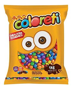 Mini Confete de Chocolate Coloreti Sortido - Embalagem com 1KG