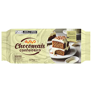 Cobertura Barra Chocomais Sabor Chocolate Branco - Embalagem com 1,01KG