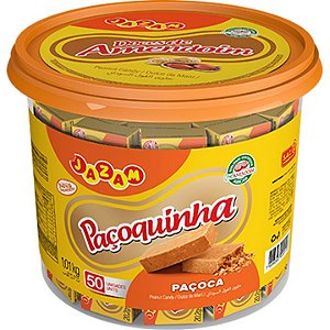 Paçoca Quadrada Jazam Paçoquinha - Embalagem com 1,01KG