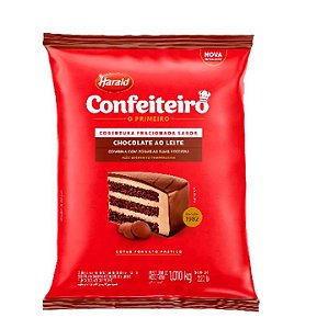Cobertura Fracionada Confeiteiro Gota Sabor Chocolate Ao Leite - Embalagem com 1,010KG